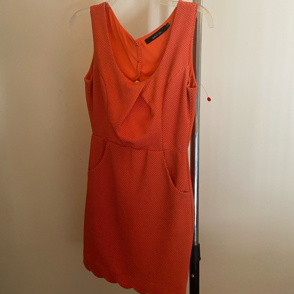 Orange cocktail dress